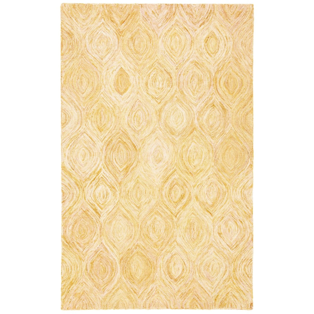 SAFAVIEH Ikat Collection IKT631D Handmade Gold Rug Image 1