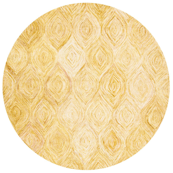 SAFAVIEH Ikat Collection IKT631D Handmade Gold Rug Image 1