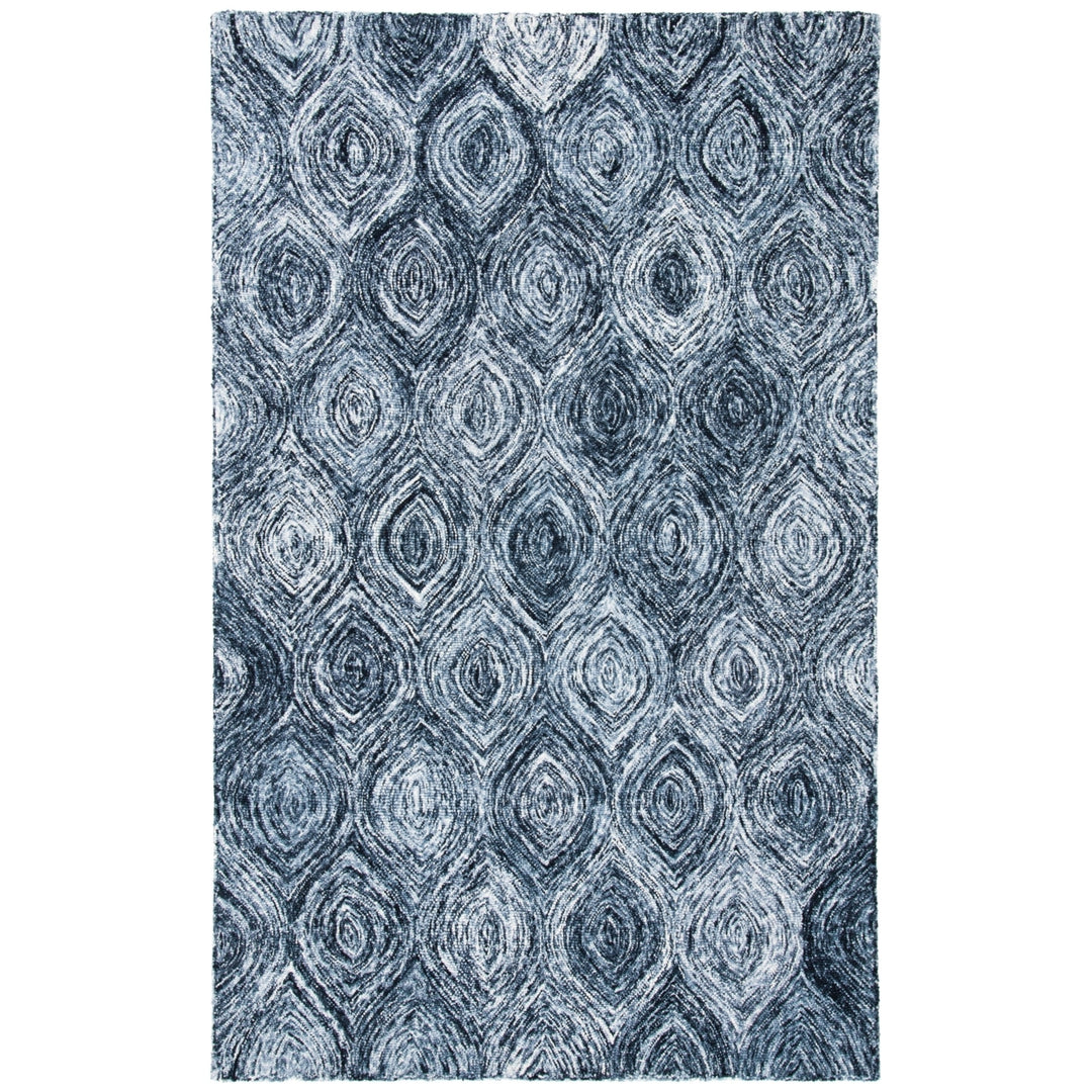 SAFAVIEH Ikat Collection IKT631F Handmade Grey Rug Image 1