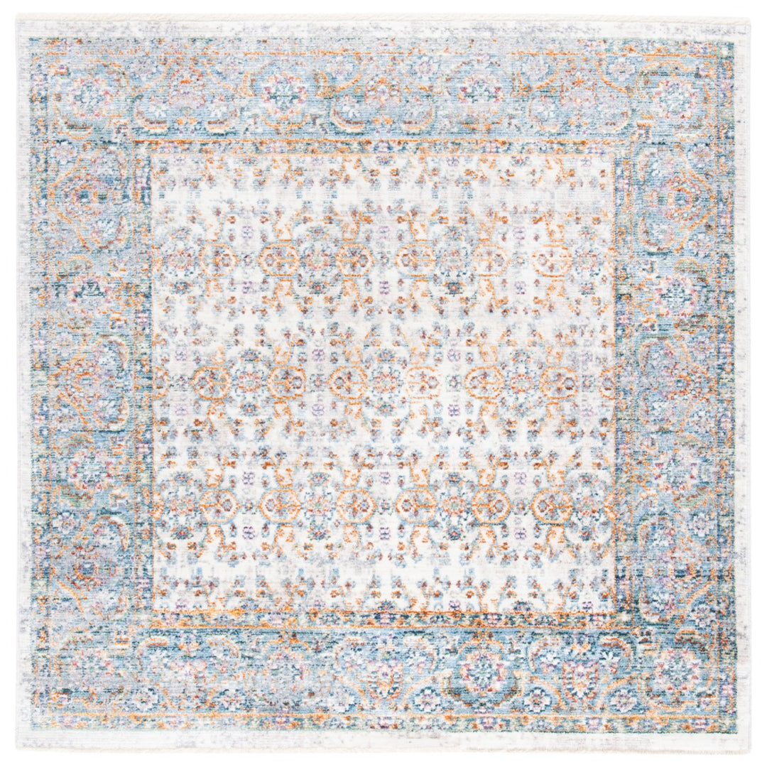 SAFAVIEH Illusion Collection ILL701B Cream/Light Blue Rug Image 1