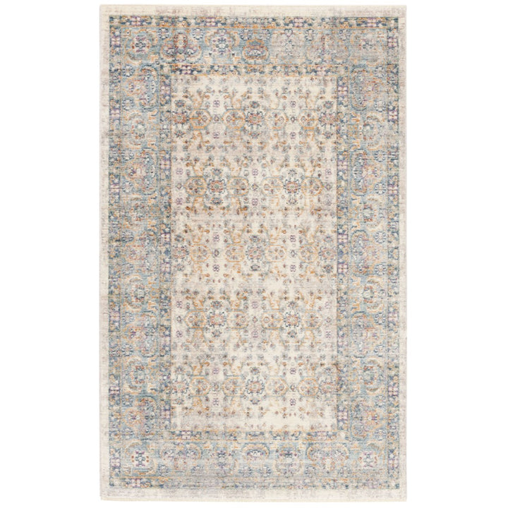 SAFAVIEH Illusion Collection ILL701B Cream/Light Blue Rug Image 1