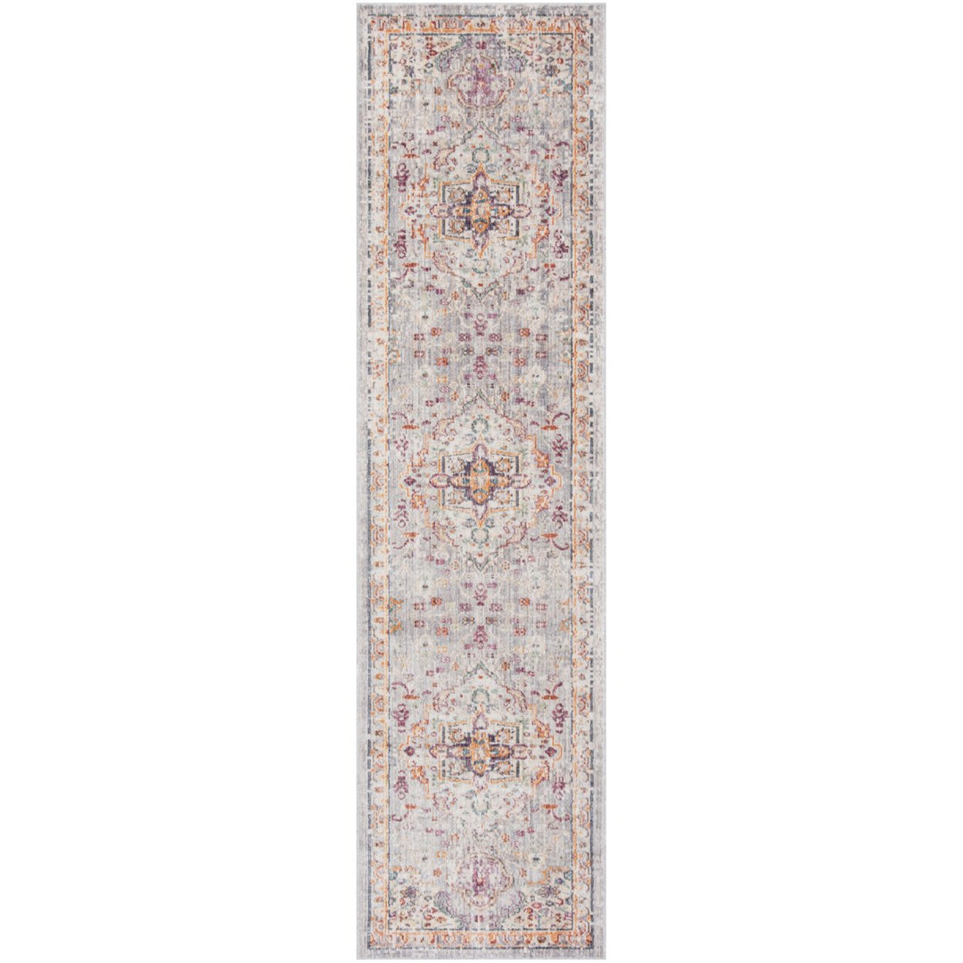 SAFAVIEH Illusion Collection ILL707G Lilac/Light Grey Rug Image 1