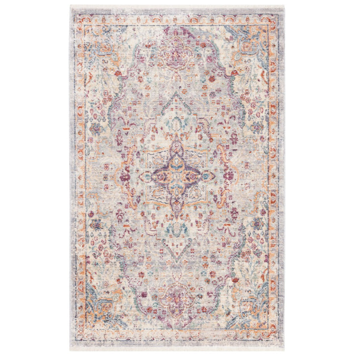 SAFAVIEH Illusion Collection ILL707G Lilac/Light Grey Rug Image 1