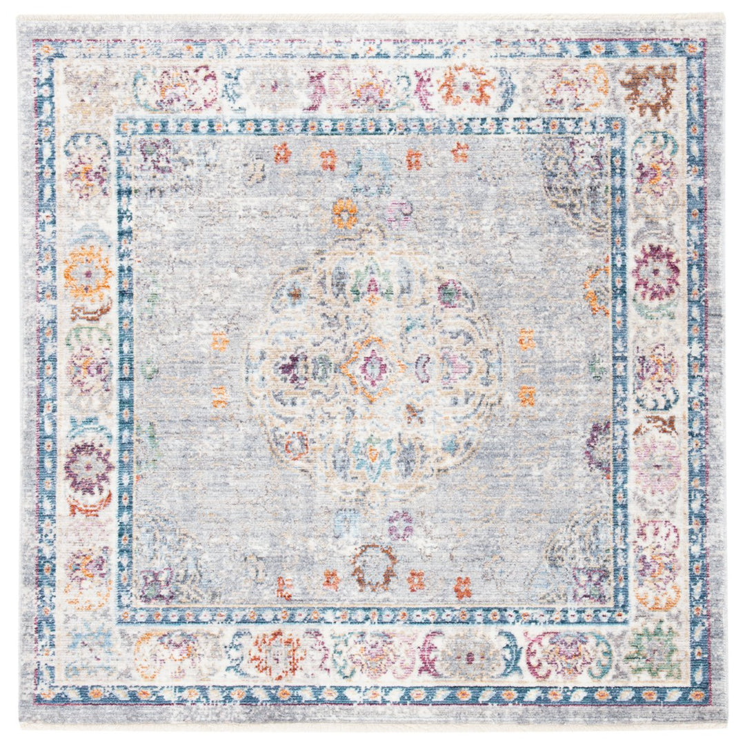 SAFAVIEH Illusion Collection ILL708L Light Grey/Cream Rug Image 1