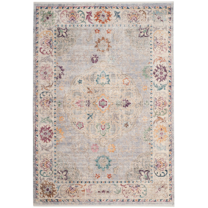 SAFAVIEH Illusion Collection ILL708L Light Grey/Cream Rug Image 1