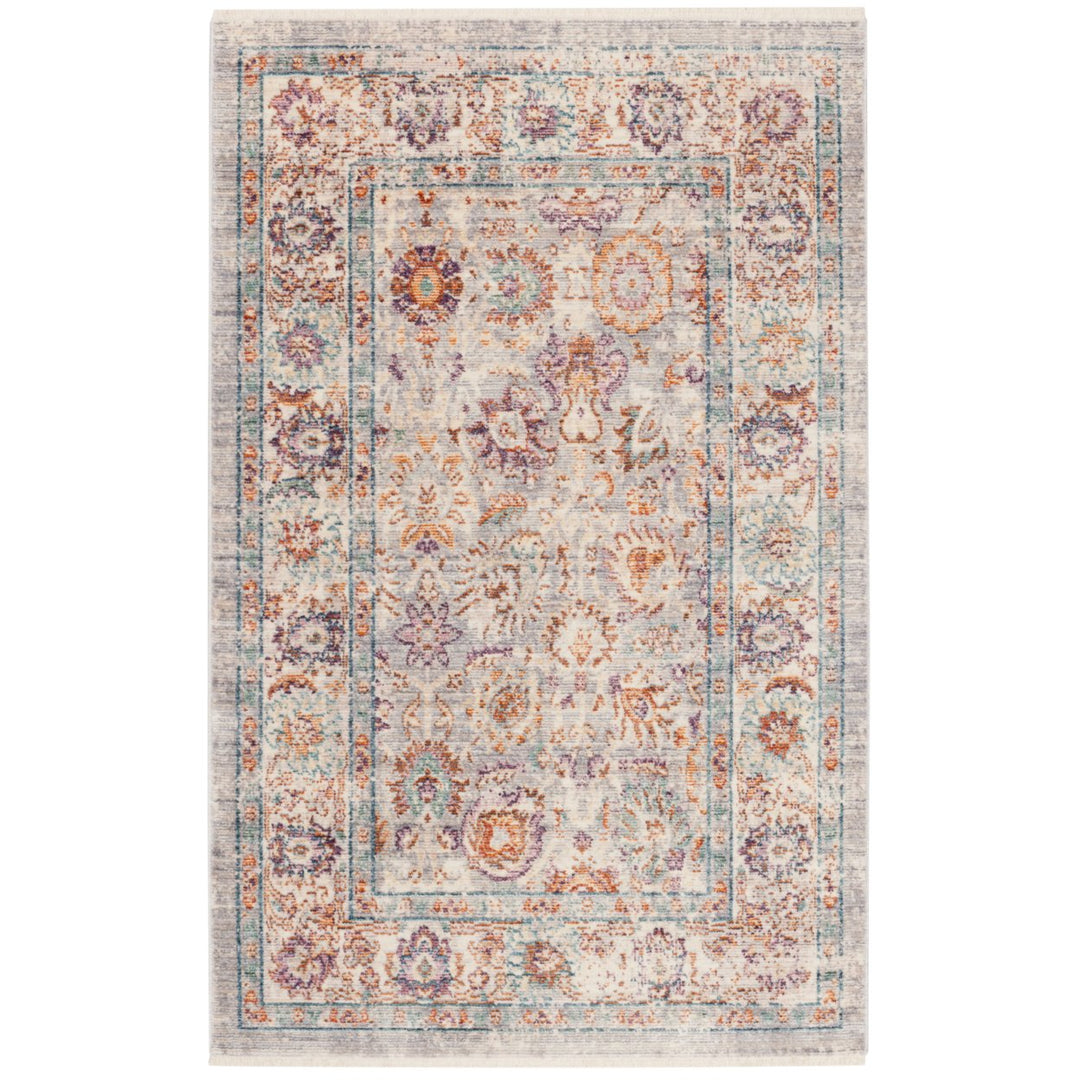 SAFAVIEH Illusion Collection ILL710L Light Grey/Cream Rug Image 1