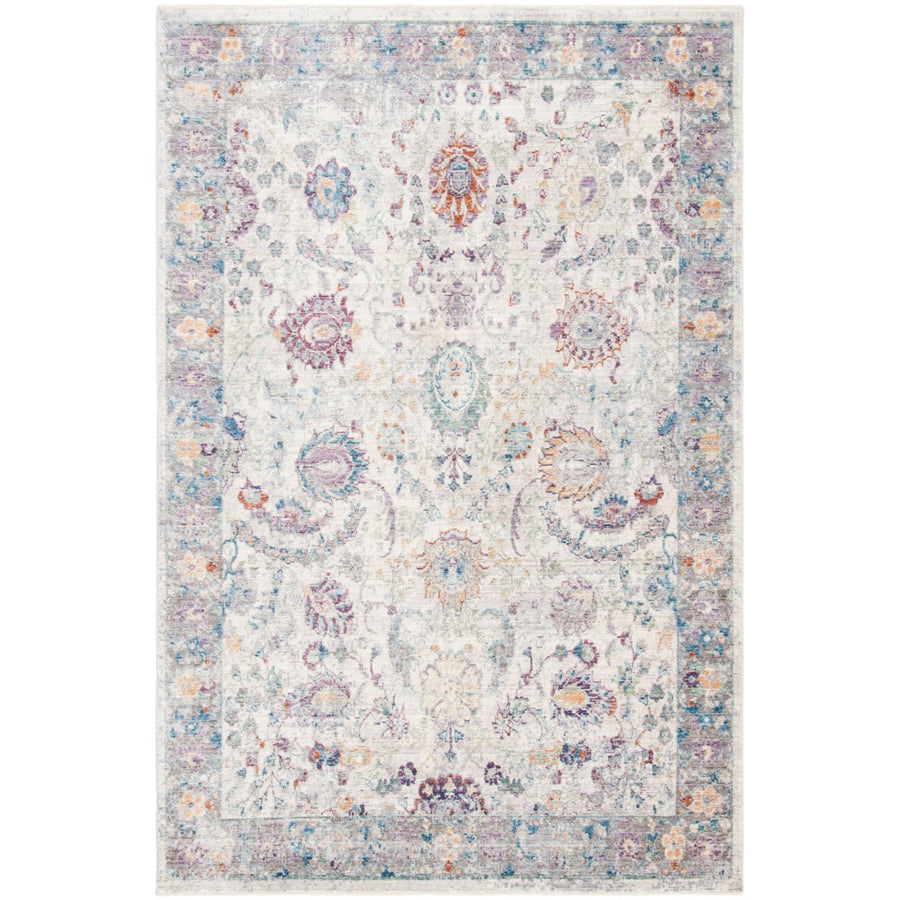 SAFAVIEH Illusion Collection ILL703D Cream / Purple Rug Image 1