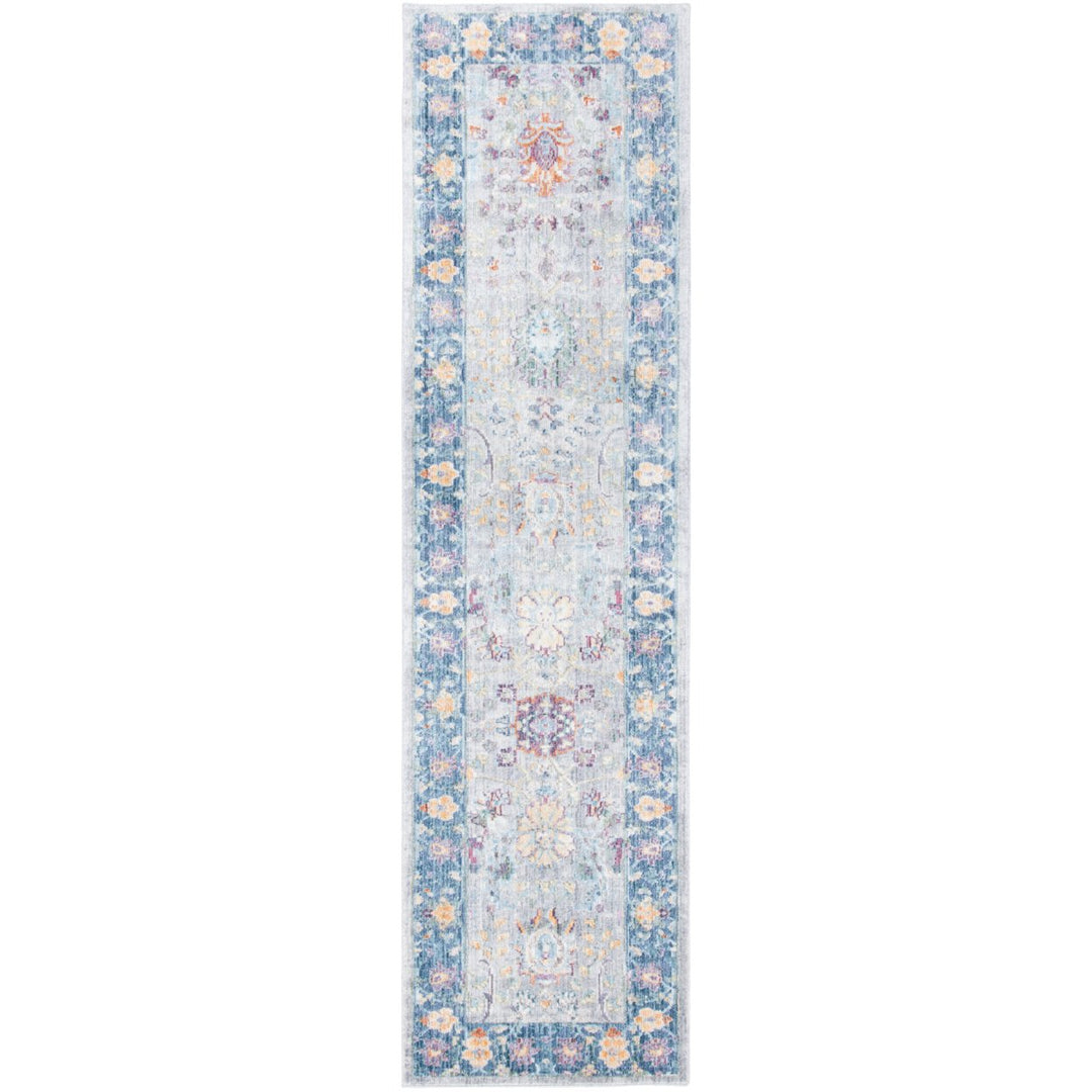 SAFAVIEH Illusion ILL703A Light Grey / Purple Rug Image 1