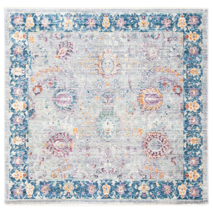 SAFAVIEH Illusion ILL703A Light Grey / Purple Rug Image 1