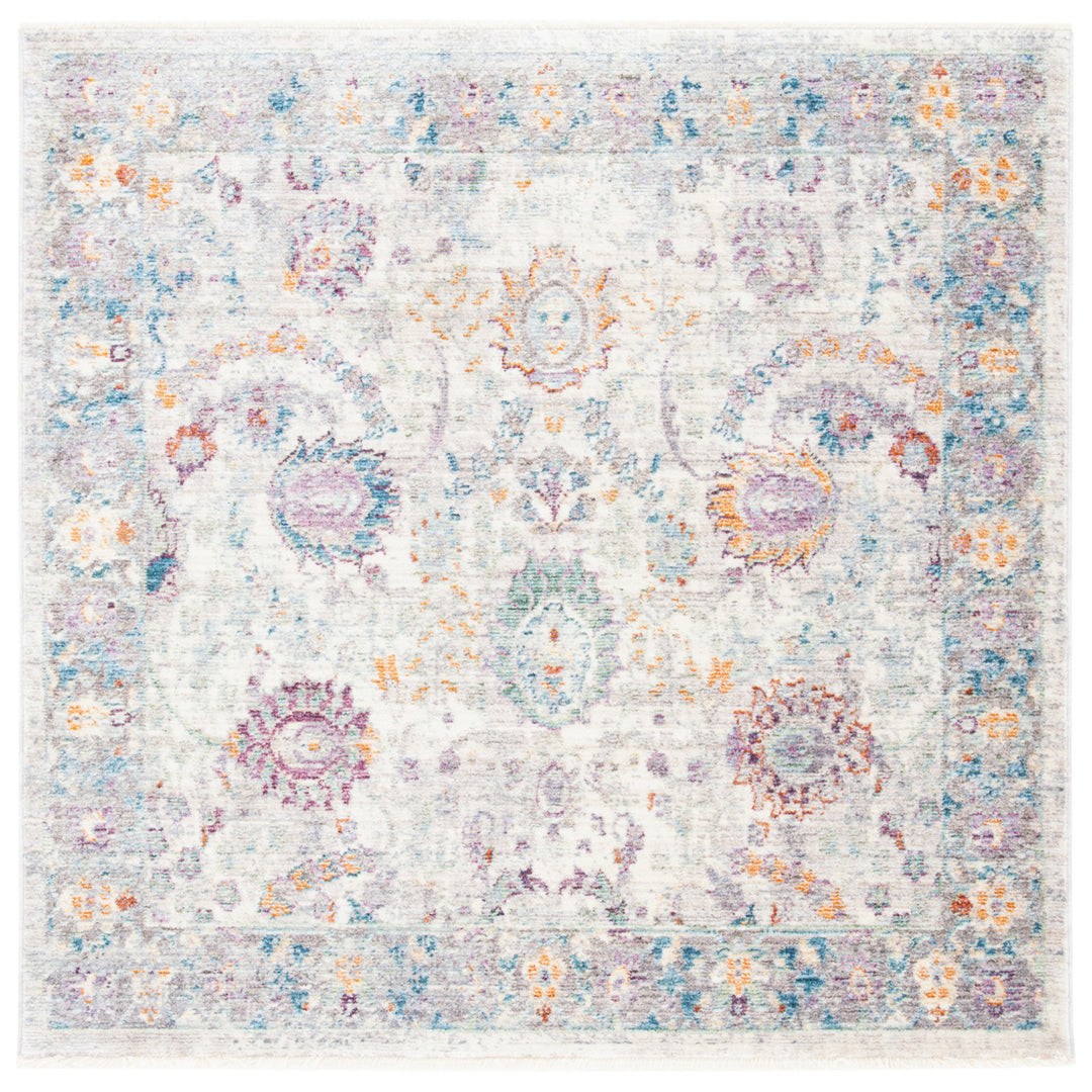 SAFAVIEH Illusion Collection ILL703D Cream / Purple Rug Image 3