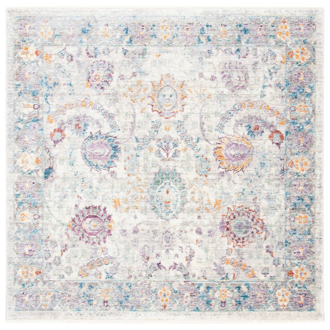 SAFAVIEH Illusion Collection ILL703D Cream / Purple Rug Image 1