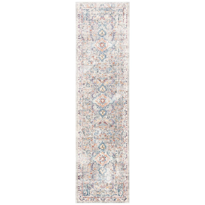 SAFAVIEH Illusion Collection ILL700B Light Grey/Cream Rug Image 1