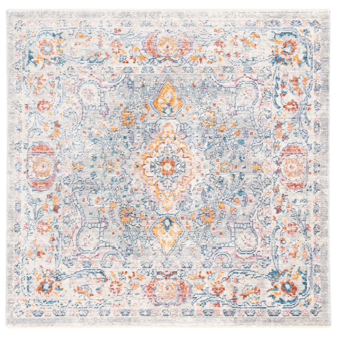 SAFAVIEH Illusion Collection ILL700B Light Grey/Cream Rug Image 1