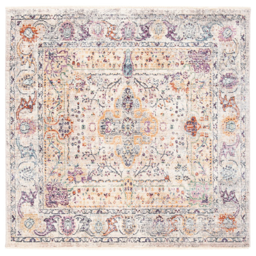 SAFAVIEH Illusion Collection ILL704D Cream / Purple Rug Image 1