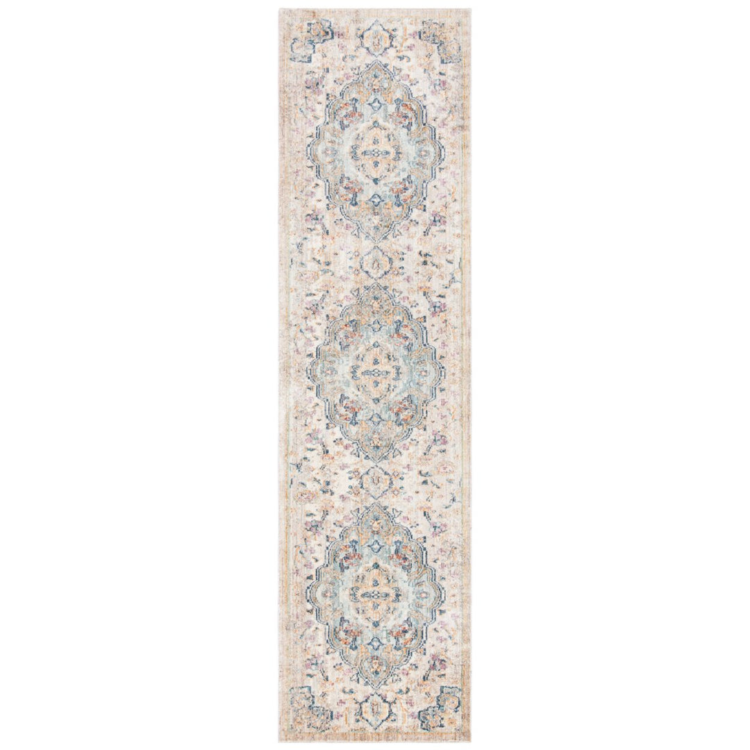 SAFAVIEH Illusion Collection ILL711B Light Blue/Cream Rug Image 1