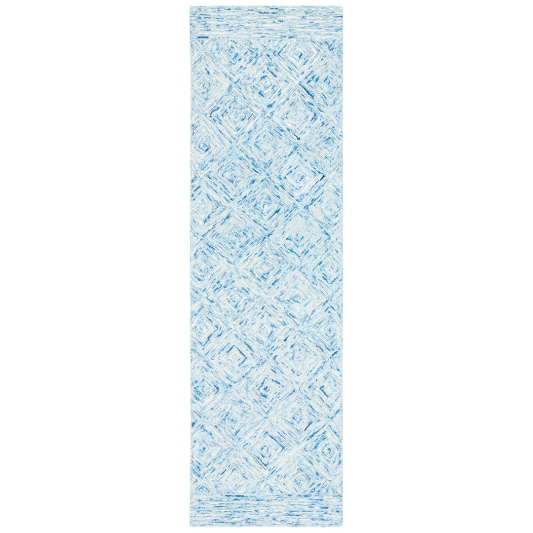 SAFAVIEH Ikat Collection IKT704M Handmade Blue Rug Image 1