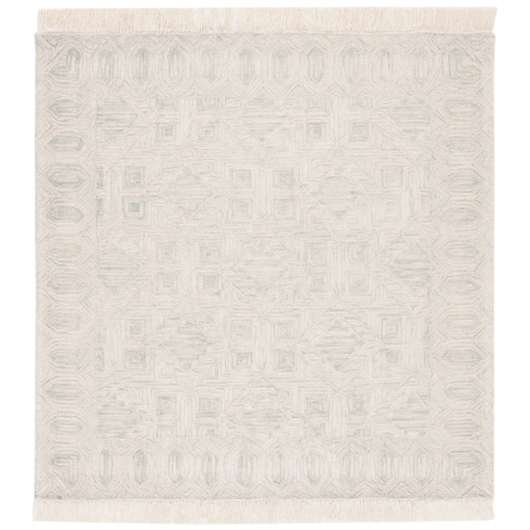 SAFAVIEH Ikat IKT805B Handmade Ivory / Light Blue Rug Image 1