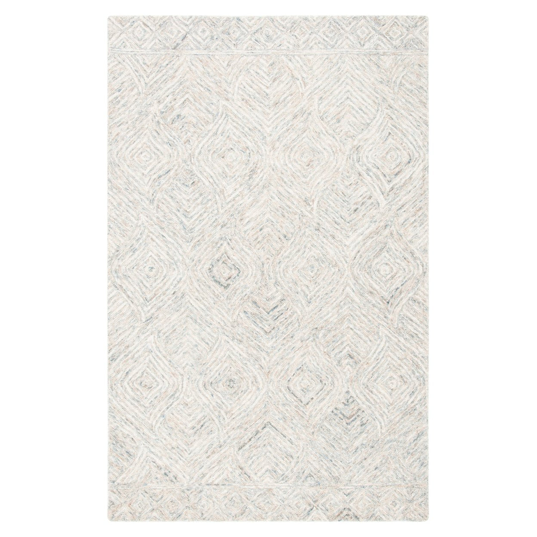 SAFAVIEH Ikat Collection IKT703B Handmade Beige/Grey Rug Image 1