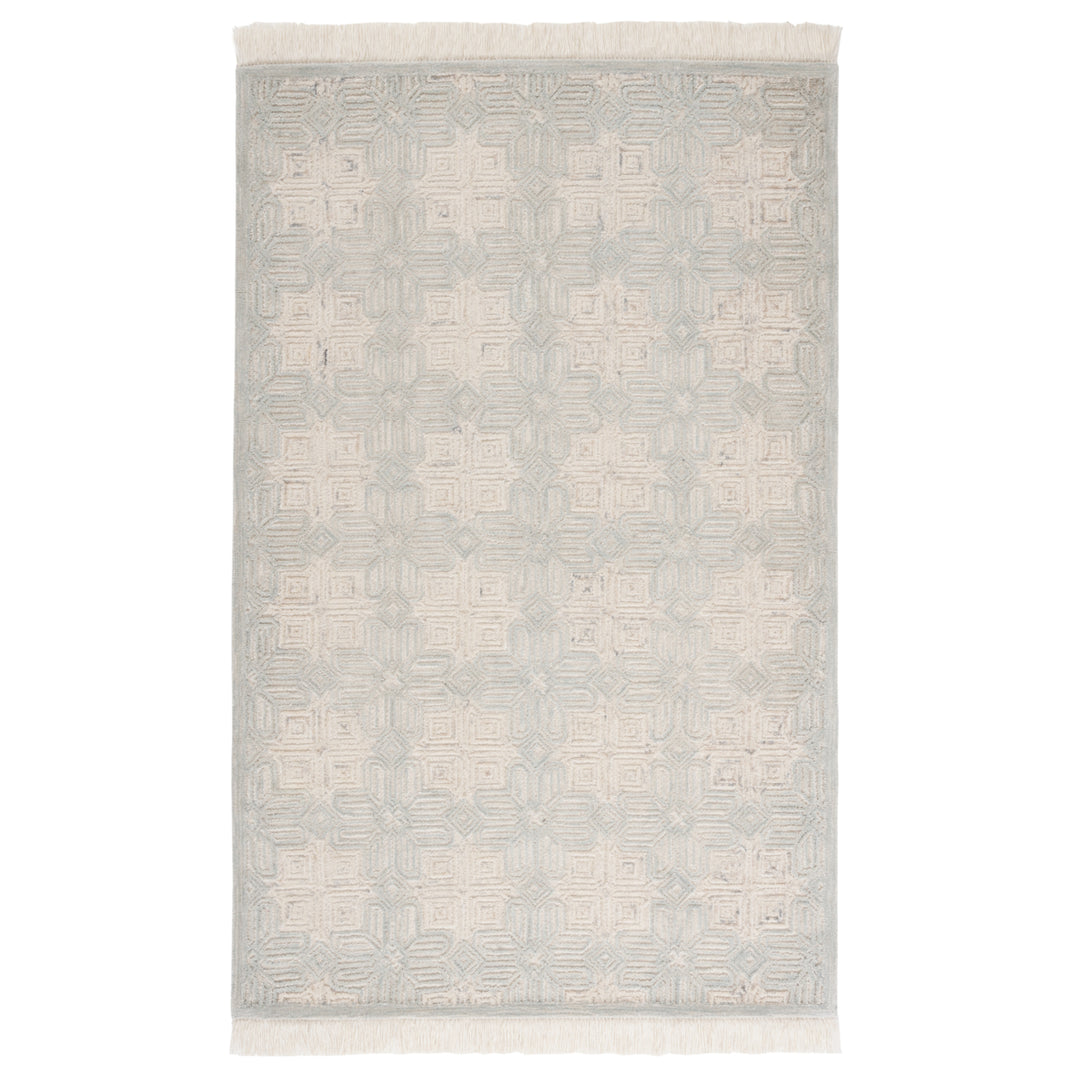 SAFAVIEH Ikat IKT805B Handmade Ivory / Light Blue Rug Image 4