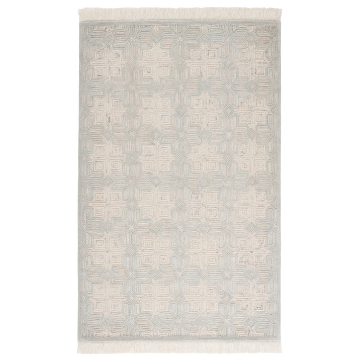 SAFAVIEH Ikat IKT805B Handmade Ivory / Light Blue Rug Image 4