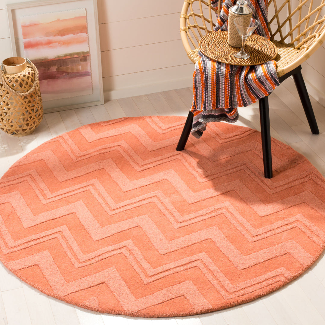 SAFAVIEH Impressions IM398A Handmade Peach Rug Image 2