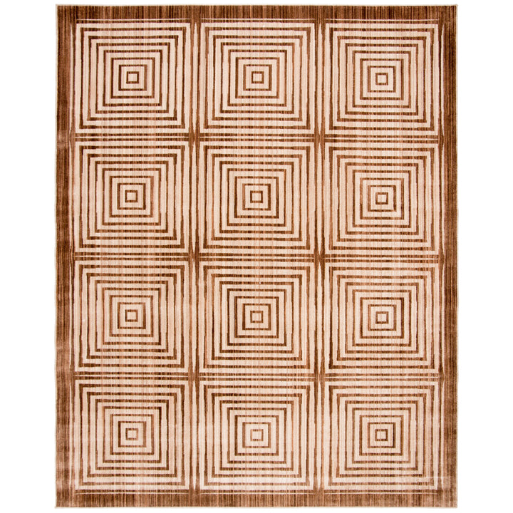 SAFAVIEH Infinity Collection INF569B Brown / Beige Rug Image 1