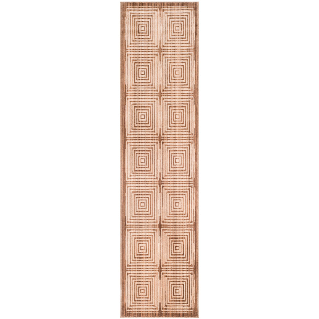 SAFAVIEH Infinity Collection INF569B Brown / Beige Rug Image 3