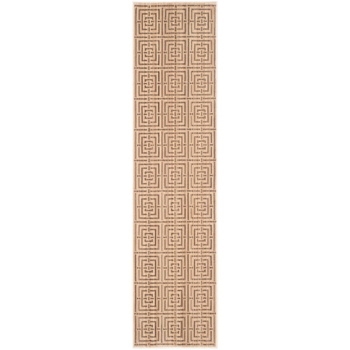 SAFAVIEH Infinity Collection INF586M Yellow / Taupe Rug Image 3