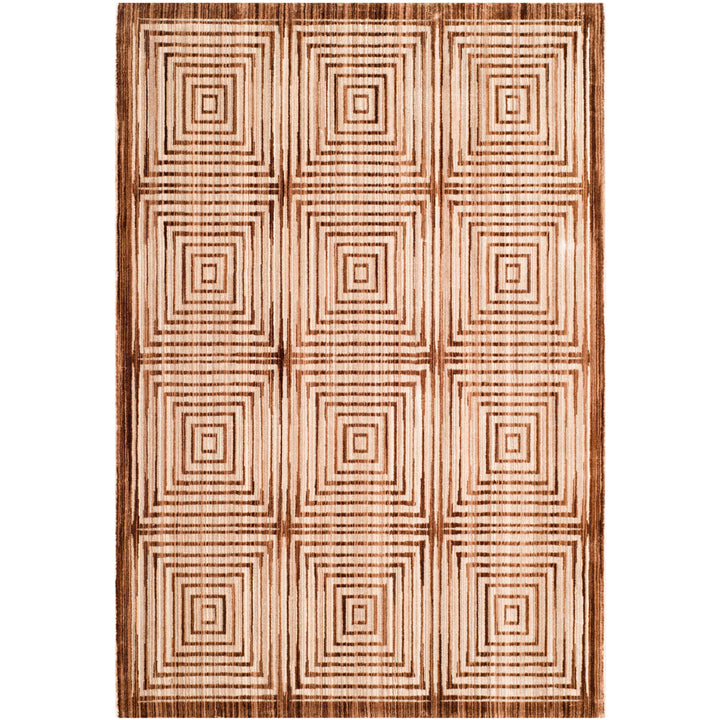 SAFAVIEH Infinity Collection INF569B Brown / Beige Rug Image 1