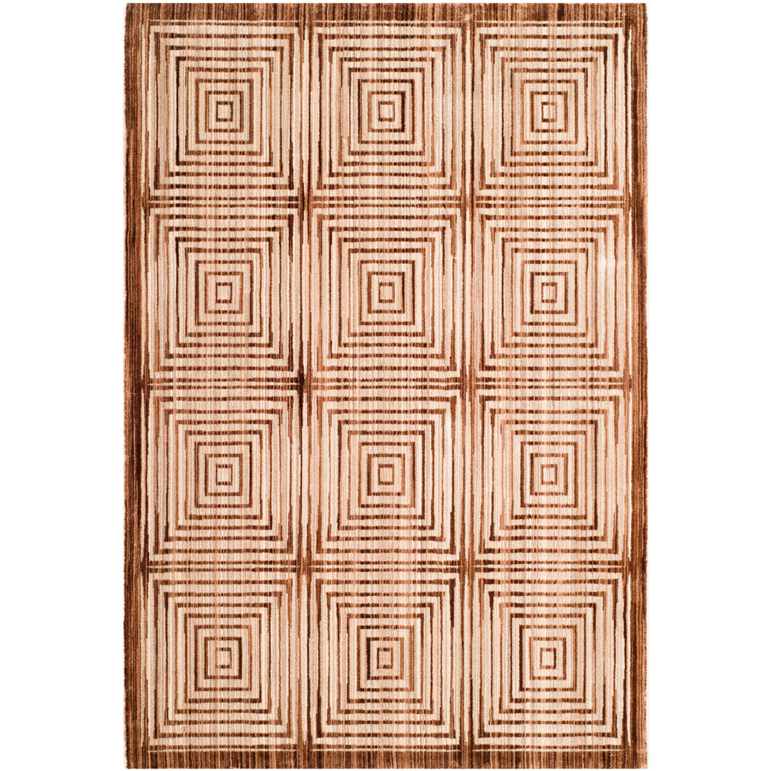 SAFAVIEH Infinity Collection INF569B Brown / Beige Rug Image 5