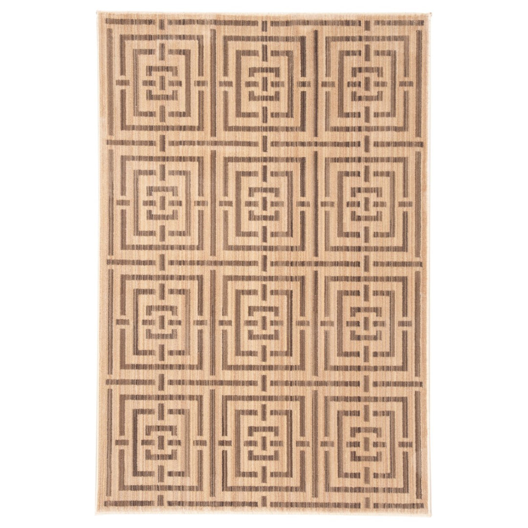 SAFAVIEH Infinity Collection INF586M Yellow / Taupe Rug Image 5