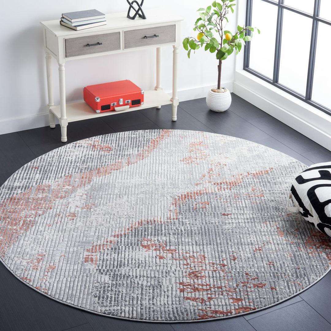 SAFAVIEH Invista Collection INV517F Grey / Light Grey Rug Image 2