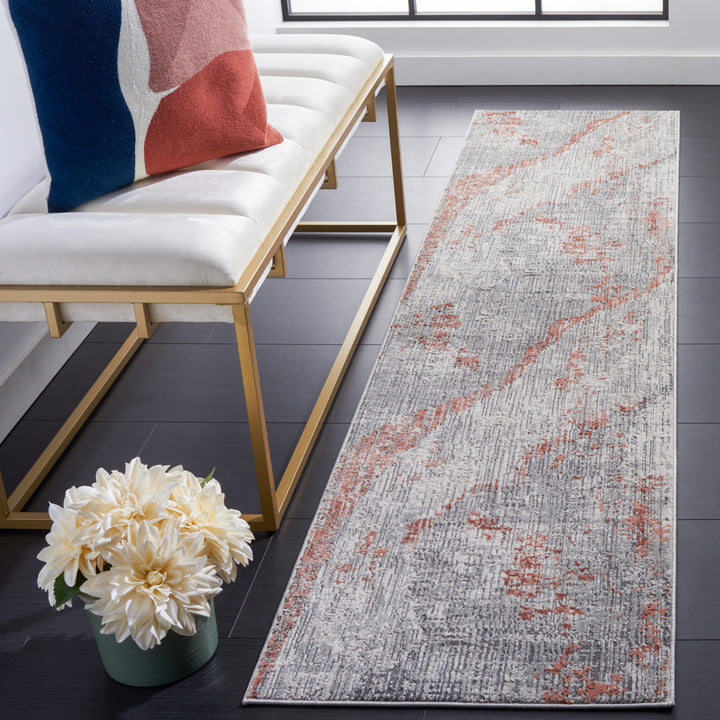 SAFAVIEH Invista Collection INV517F Grey / Light Grey Rug Image 3