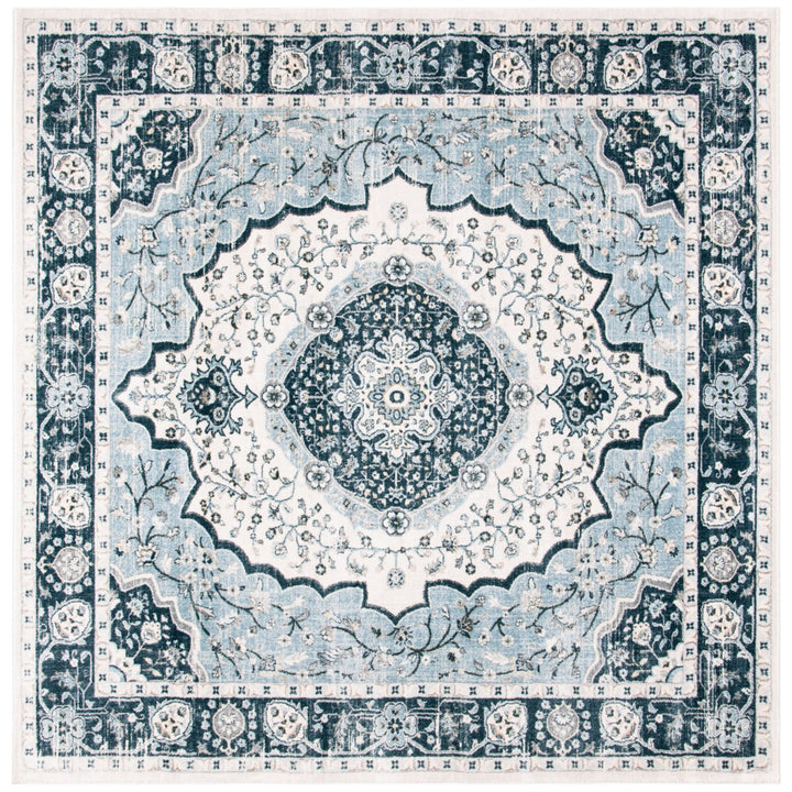 SAFAVIEH Isabella ISA915M Cream / Light Blue Rug Image 1