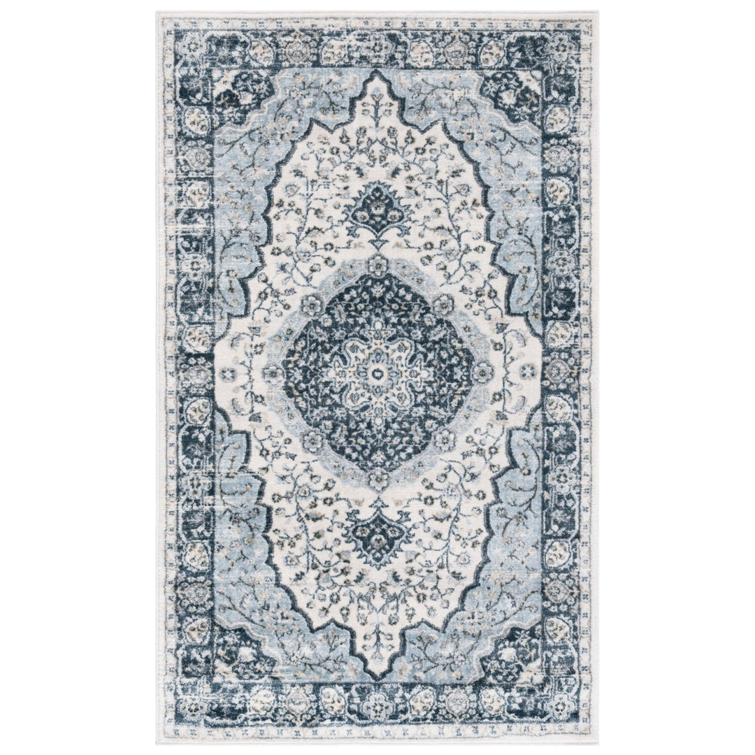 SAFAVIEH Isabella ISA915M Cream / Light Blue Rug Image 1