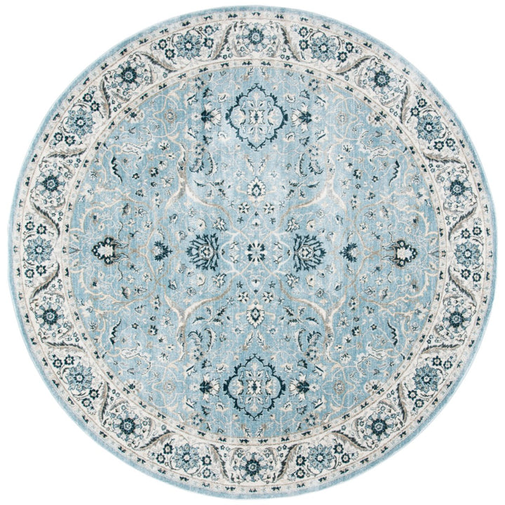 SAFAVIEH ISA912M Isabella Light Blue / Cream Image 5