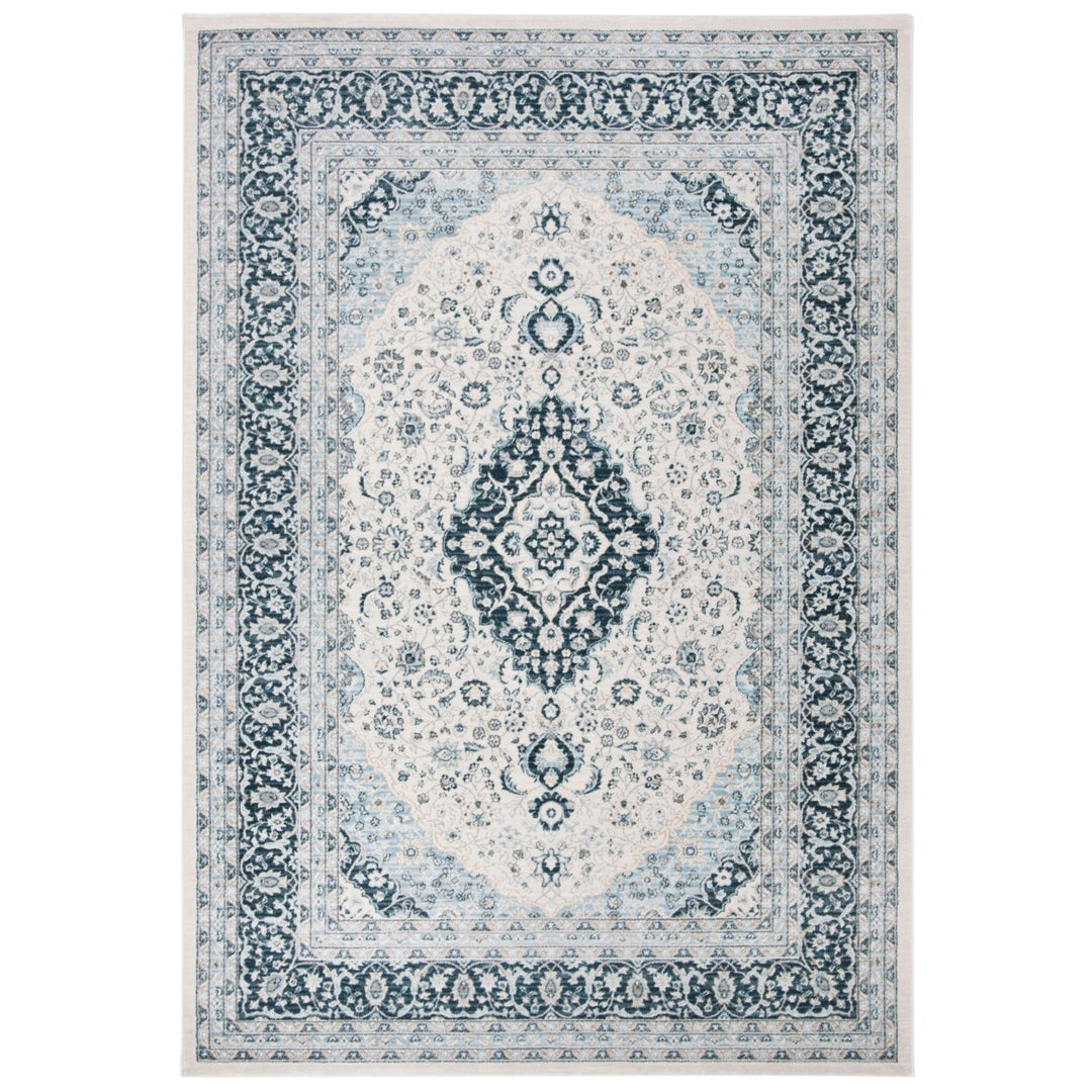 SAFAVIEH Isabella Collection ISA919A Cream/Dark Blue Rug Image 1