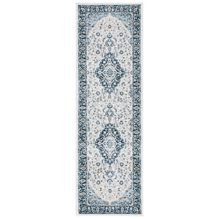 SAFAVIEH Isabella Collection ISA919A Cream/Dark Blue Rug Image 2