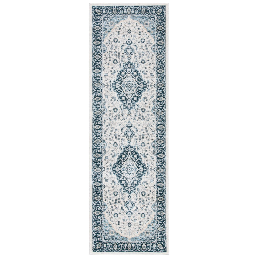 SAFAVIEH Isabella Collection ISA919A Cream/Dark Blue Rug Image 1