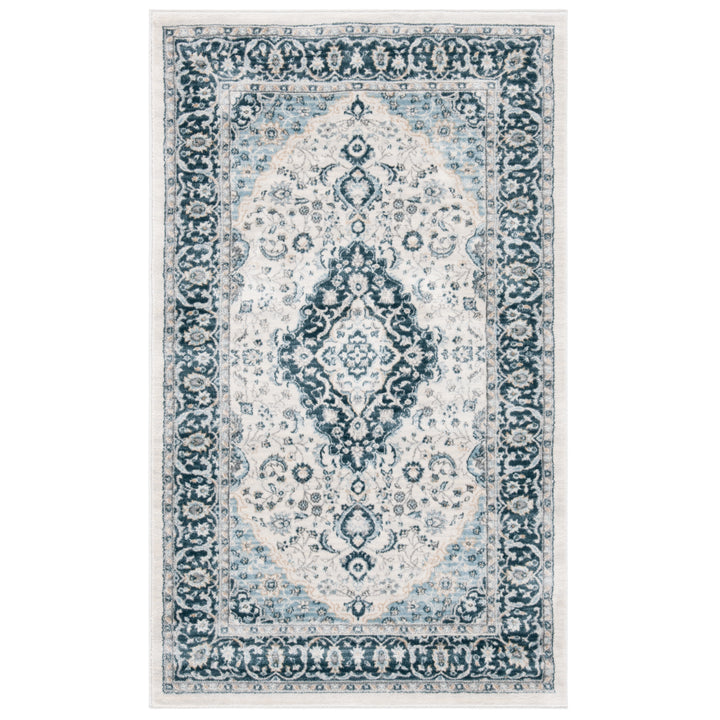 SAFAVIEH Isabella Collection ISA919A Cream/Dark Blue Rug Image 3