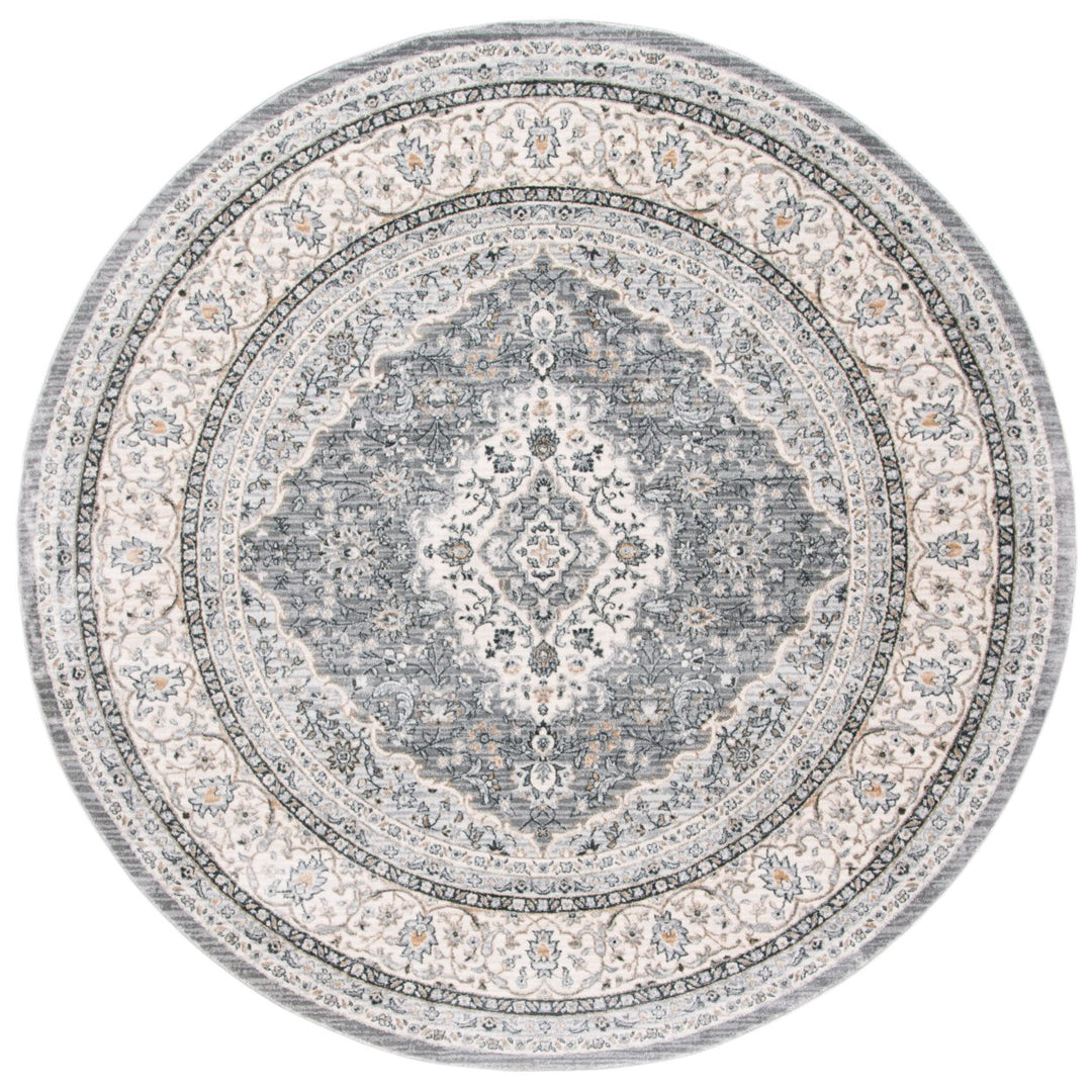 SAFAVIEH Isabella Collection ISA919F Grey / Cream Rug Image 1