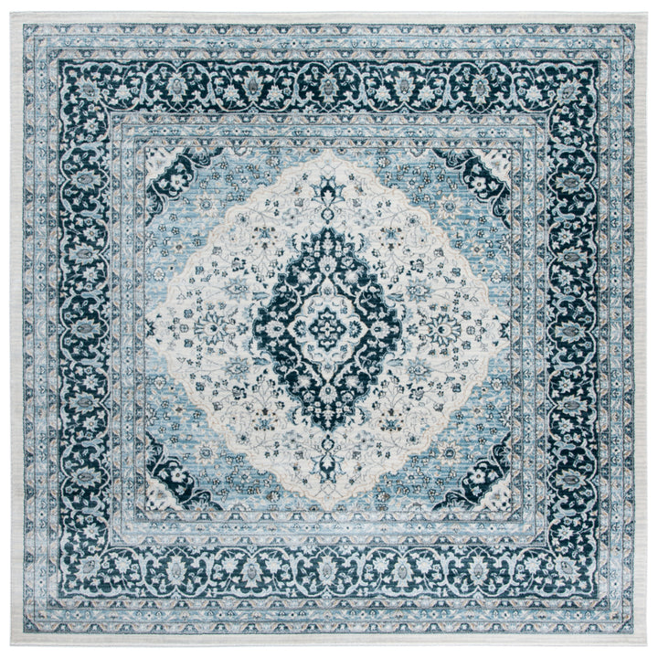 SAFAVIEH Isabella Collection ISA919A Cream/Dark Blue Rug Image 6