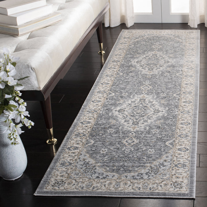 SAFAVIEH Isabella Collection ISA919F Grey / Cream Rug Image 10