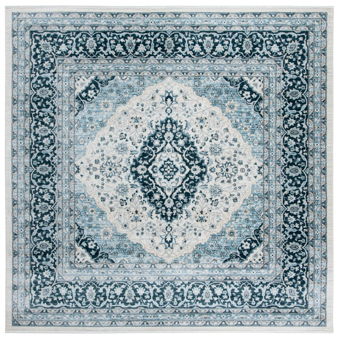 SAFAVIEH Isabella Collection ISA919A Cream/Dark Blue Rug Image 1