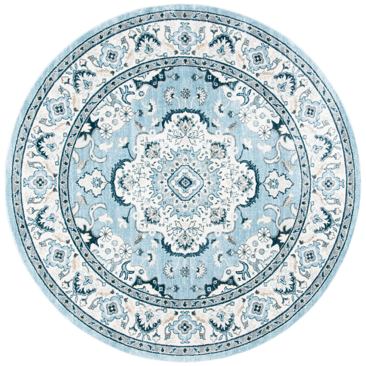 SAFAVIEH Isabella ISA921M Light Blue / Cream Rug Image 5