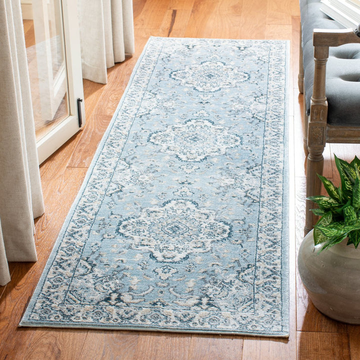 SAFAVIEH Isabella ISA921M Light Blue / Cream Rug Image 10