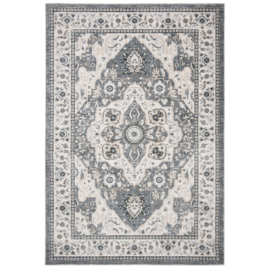 SAFAVIEH Isabella Collection ISA936F Grey / Cream Rug Image 1