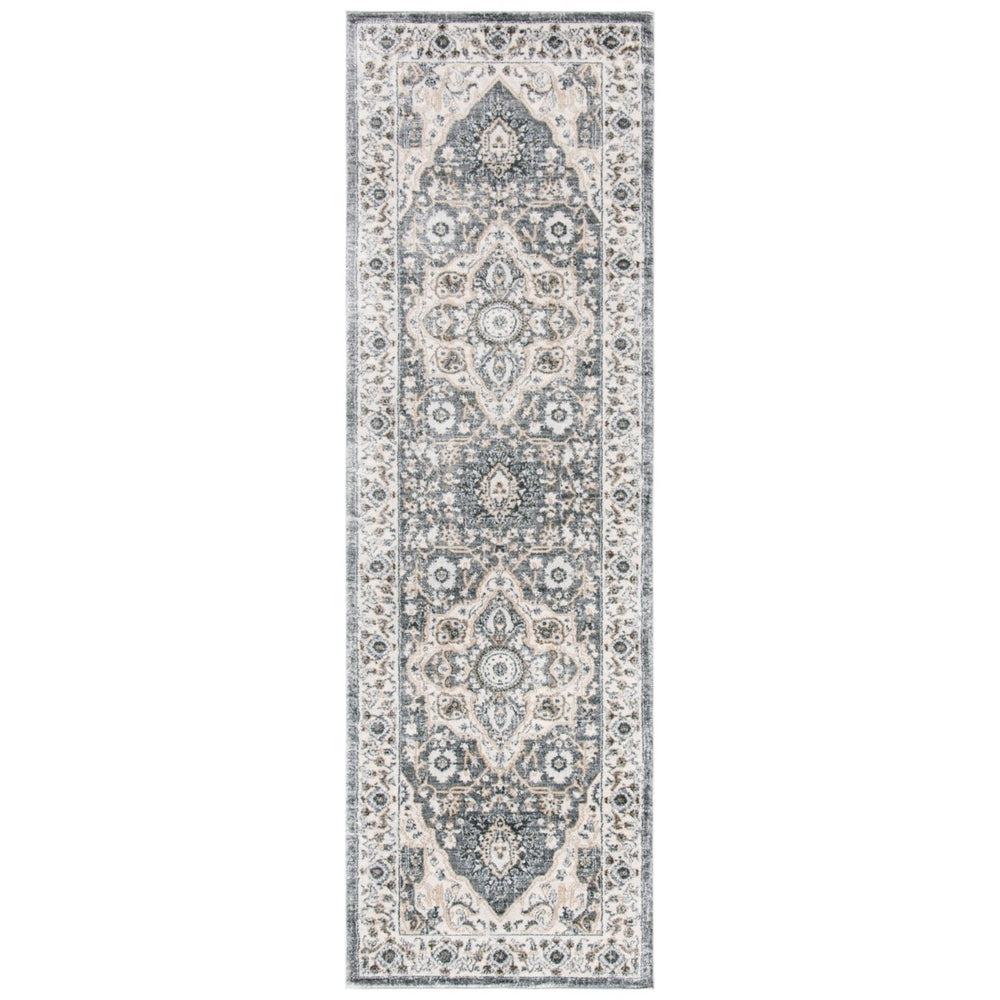 SAFAVIEH Isabella Collection ISA936F Grey / Cream Rug Image 2