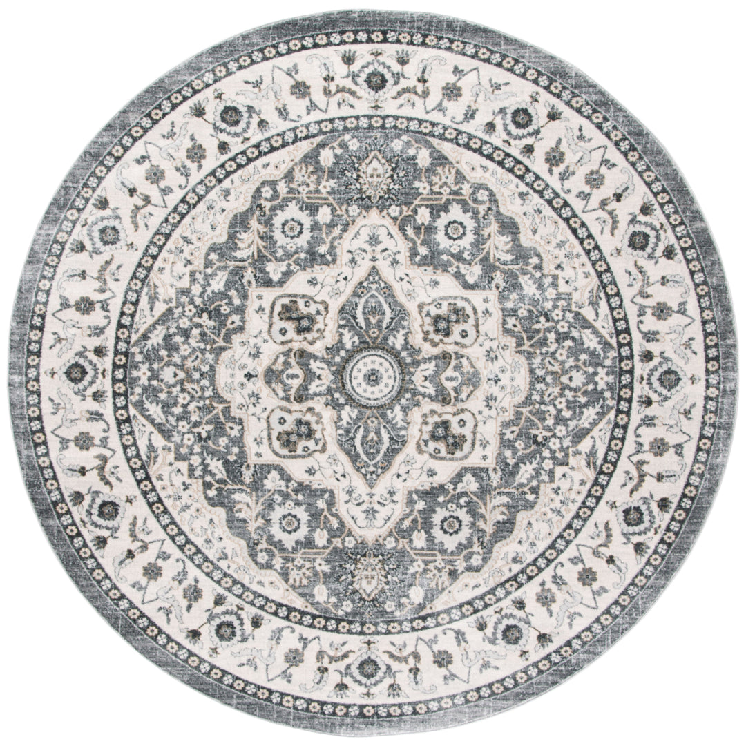 SAFAVIEH Isabella Collection ISA936F Grey / Cream Rug Image 4