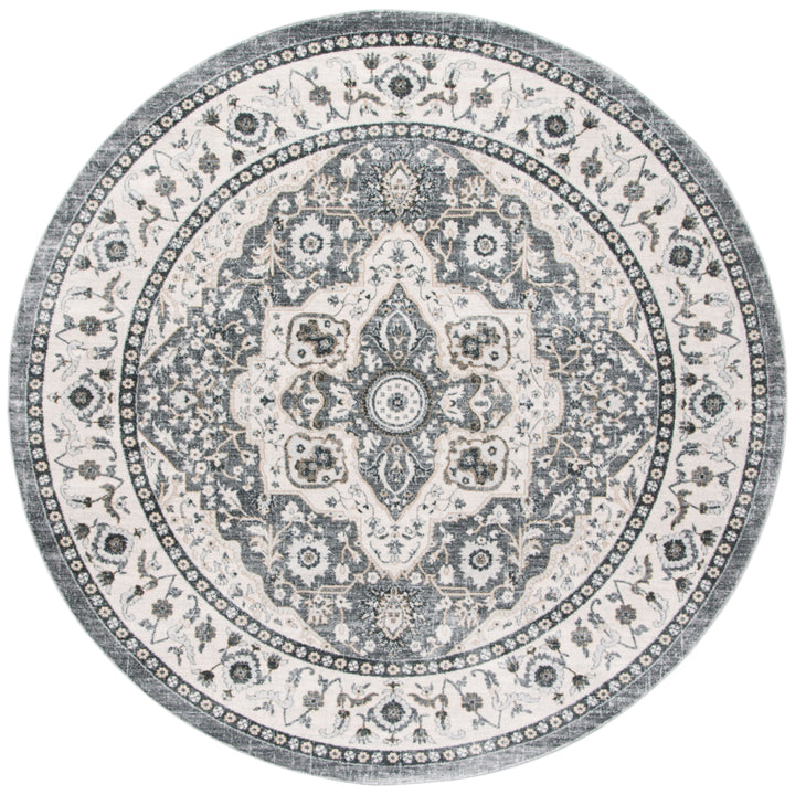 SAFAVIEH Isabella Collection ISA936F Grey / Cream Rug Image 4